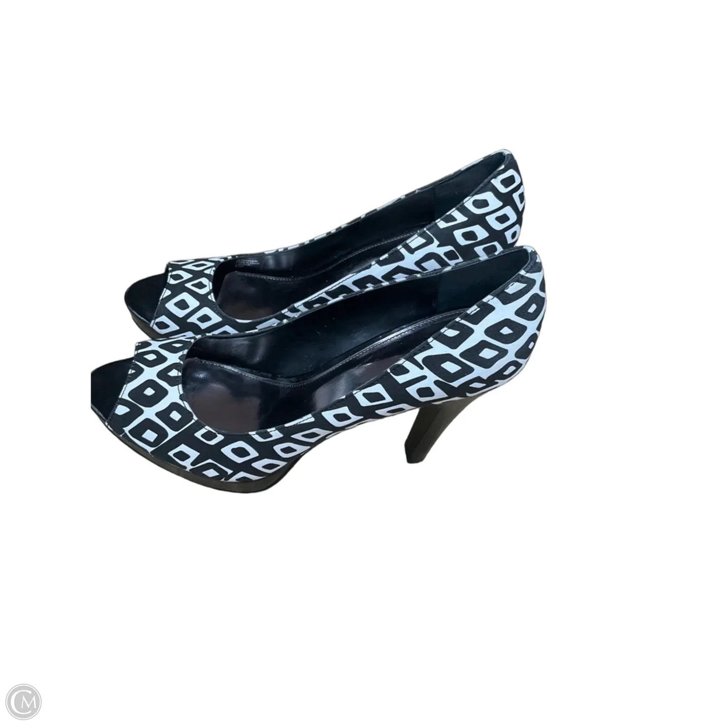 Shoes Heels Stiletto By Alfani In Black & Cream, Size: 8.5