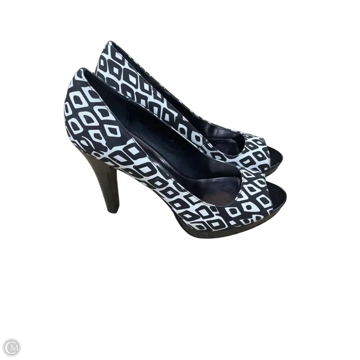 Shoes Heels Stiletto By Alfani In Black & Cream, Size: 8.5