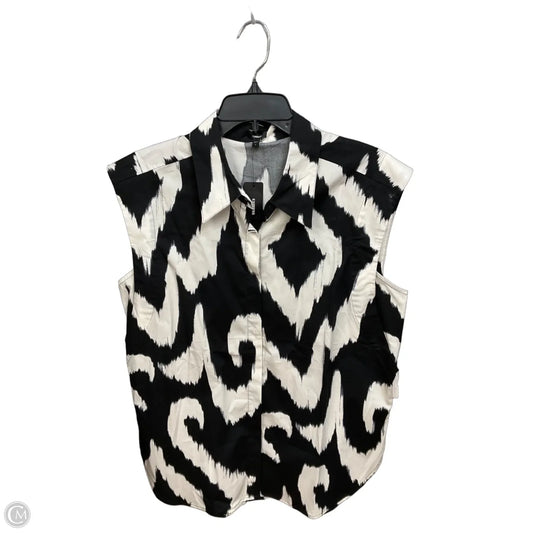 Blouse Sleeveless By Express In Animal Print, Size: L
