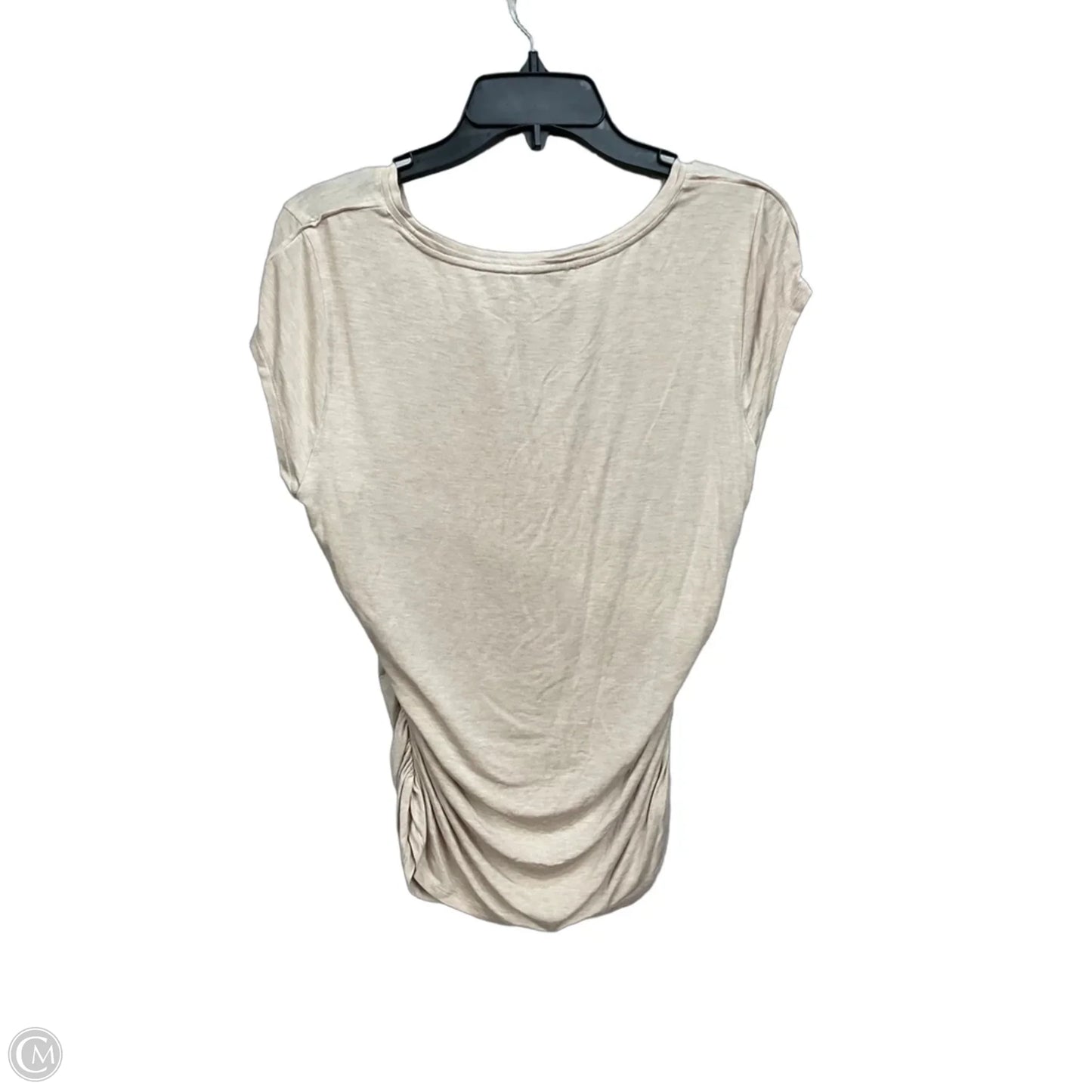 Top Short Sleeve By White House Black Market In Beige, Size: L