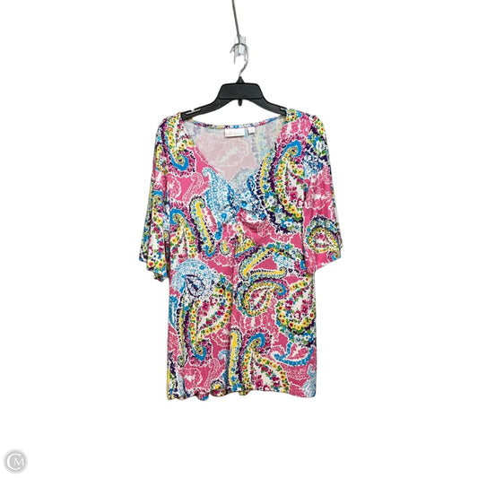 Tunic 3/4 Sleeve By Belle By Kim Gravel In Floral Print, Size: S