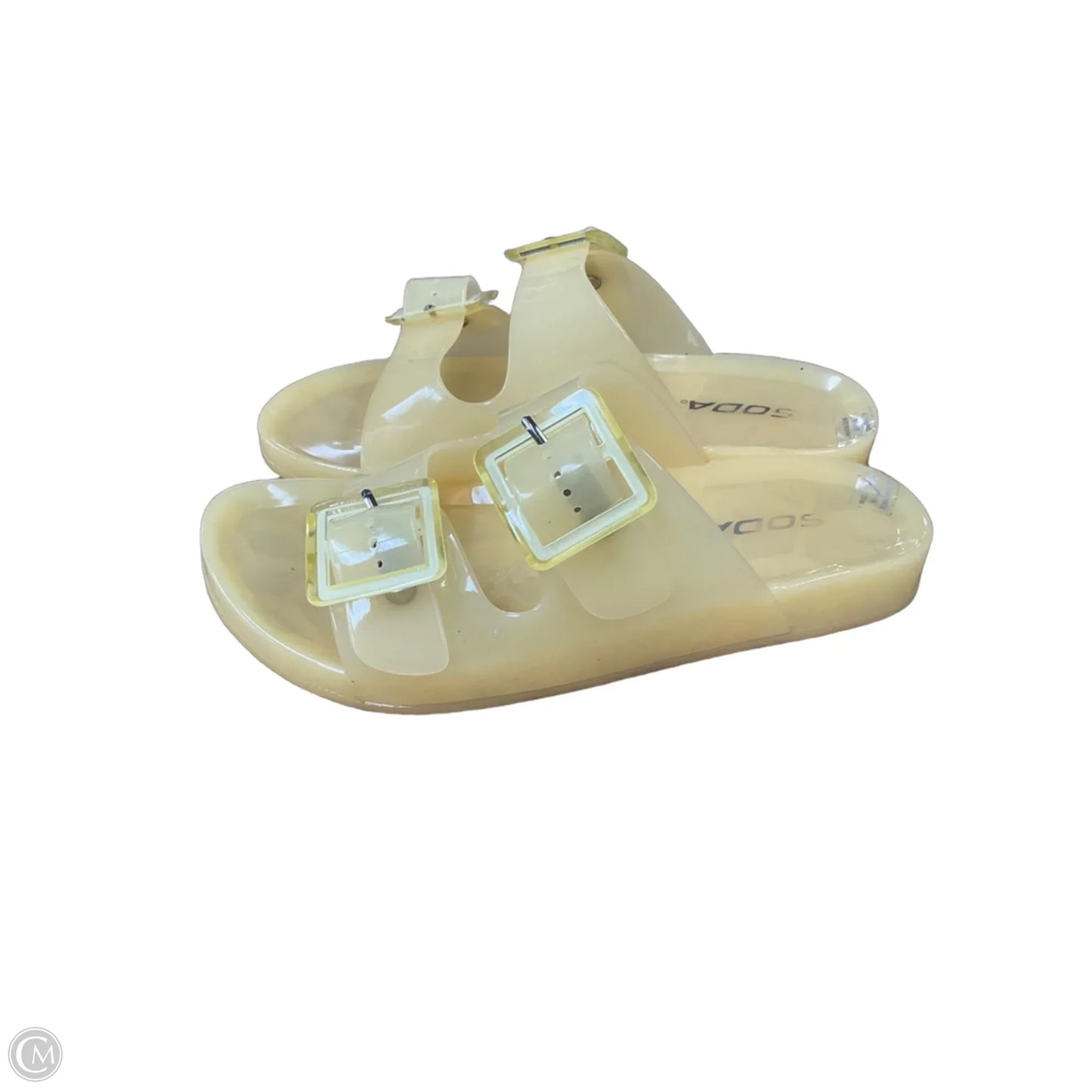 Sandals Flats By Soda In Yellow, Size: 7