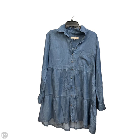 Dress Casual Short By Loft In Blue Denim, Size: M