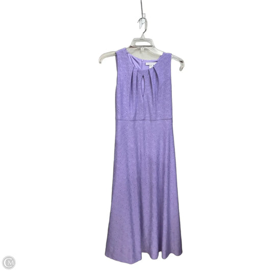 Dress Casual Midi By London Times In Purple, Size: S