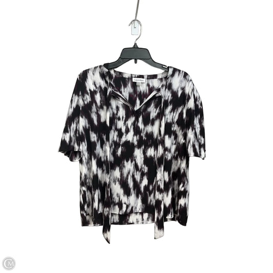 Top Short Sleeve By Calvin Klein In Multi-colored, Size: Xlp