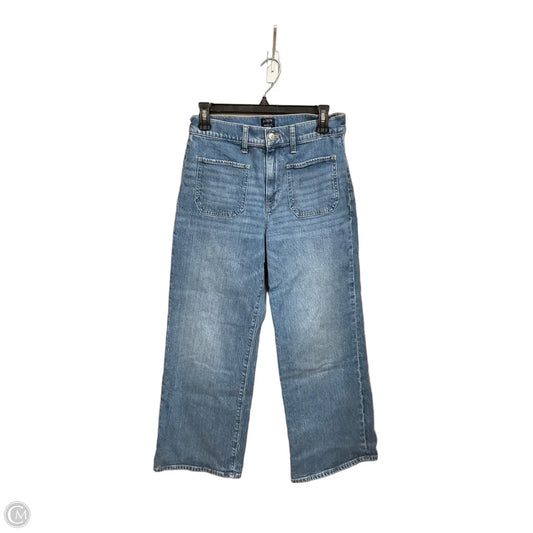 Jeans Wide Leg By J. Crew In Blue Denim, Size: 4