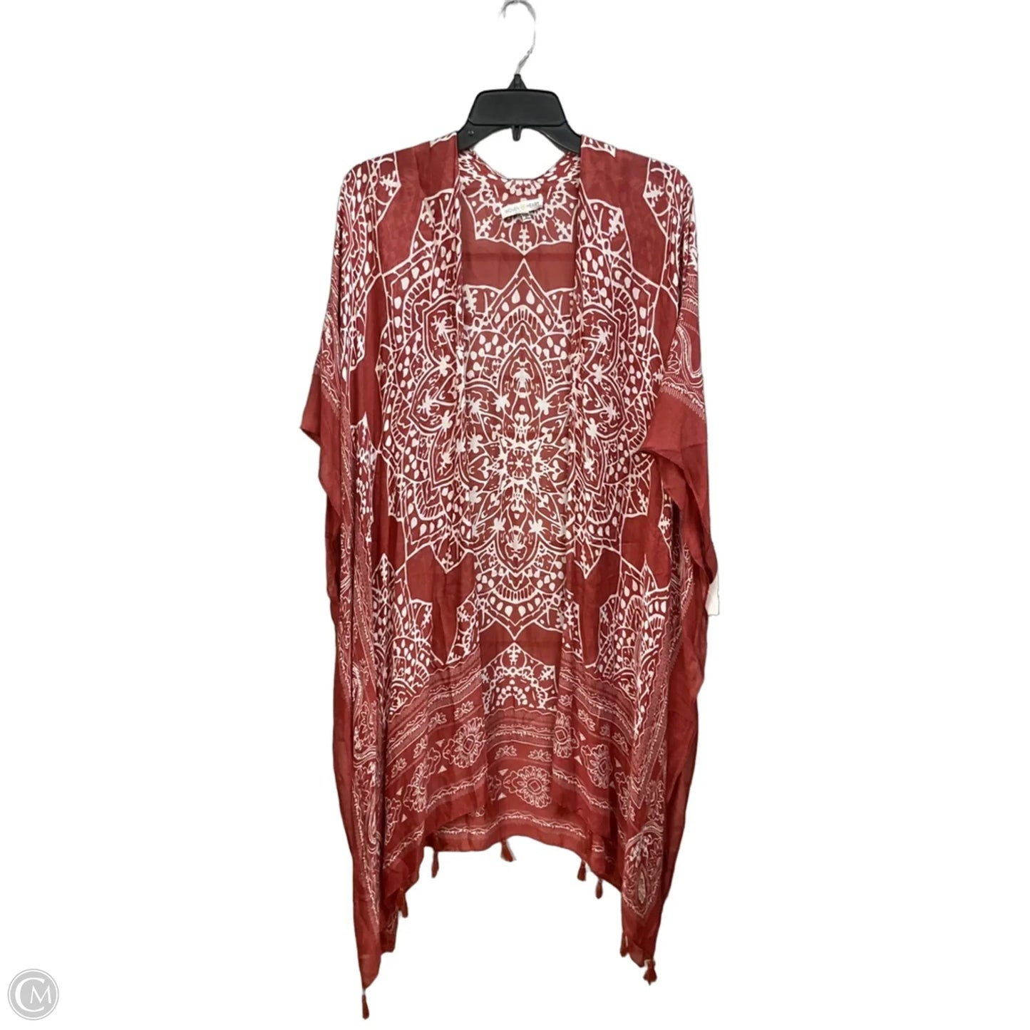 Kimono By Woven Heart In Red & White, Size: Osfm