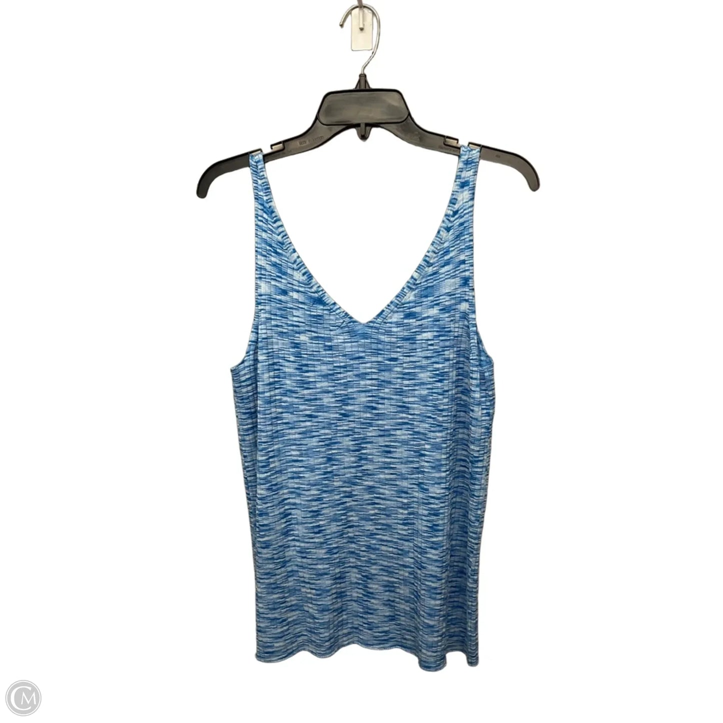 Top Sleeveless By Nine West In Blue & White, Size: L