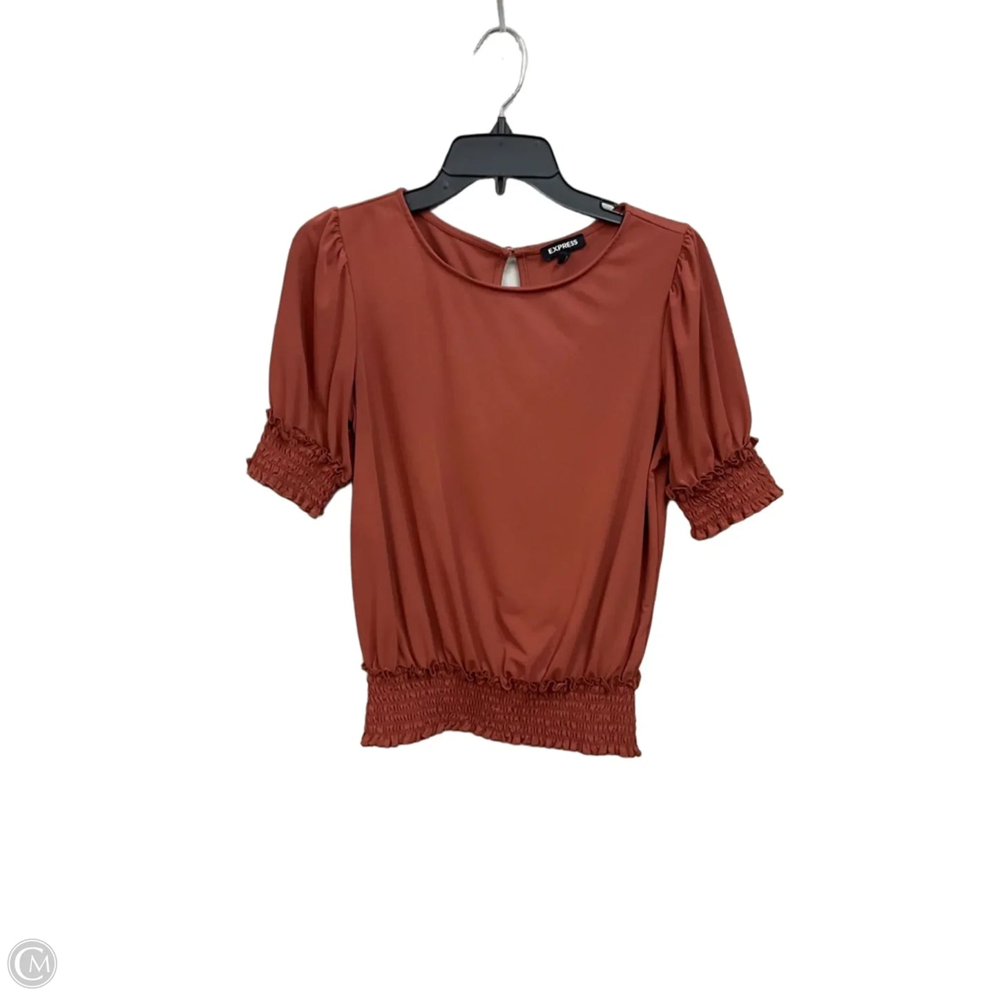Top Short Sleeve By Express In Copper, Size: M