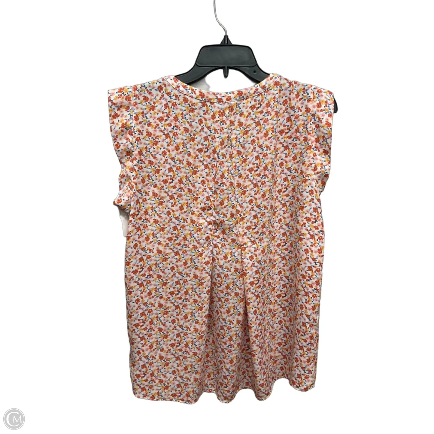 Top Sleeveless By Pleione In Floral Print, Size: L