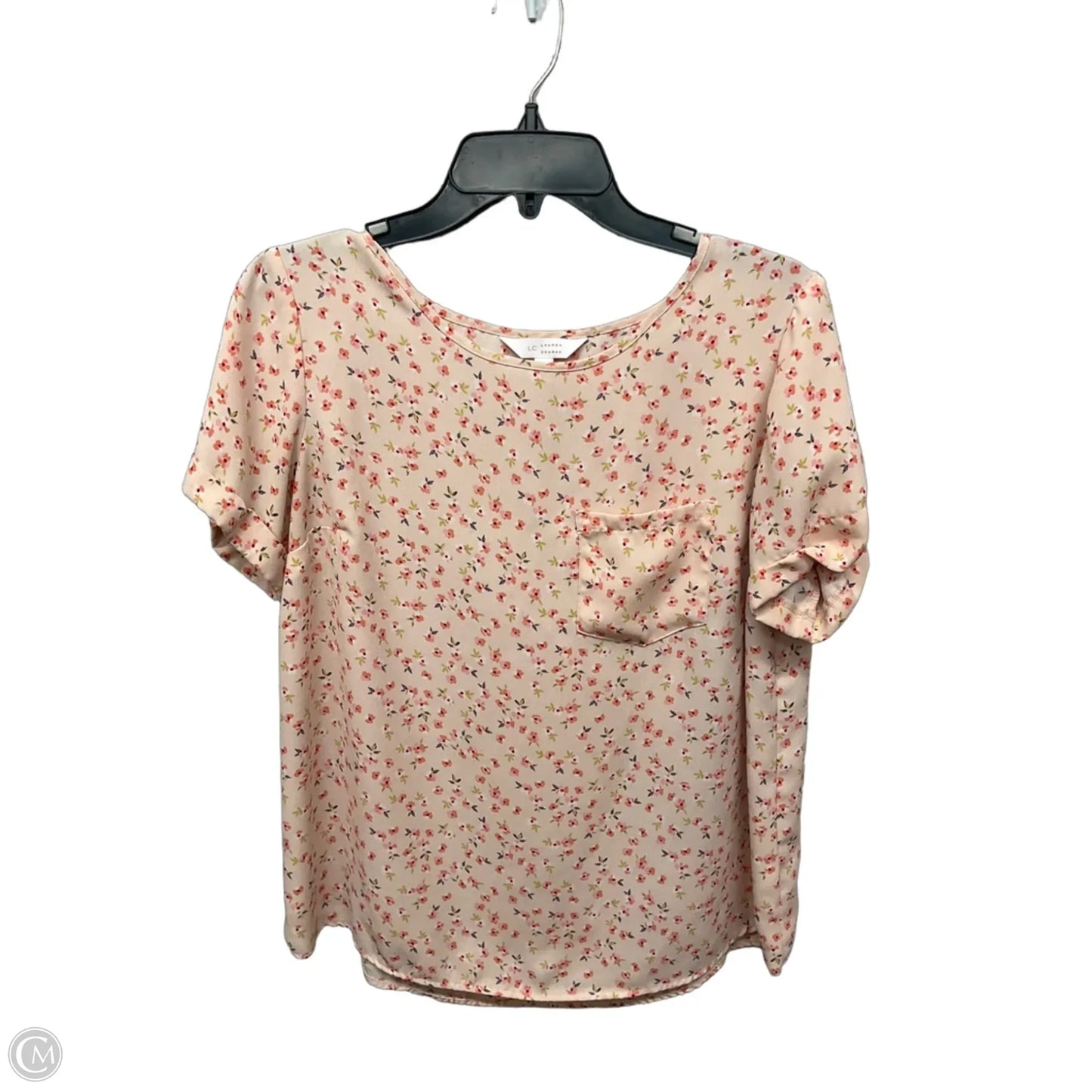 Top Short Sleeve By Lc Lauren Conrad In Floral Print, Size: M