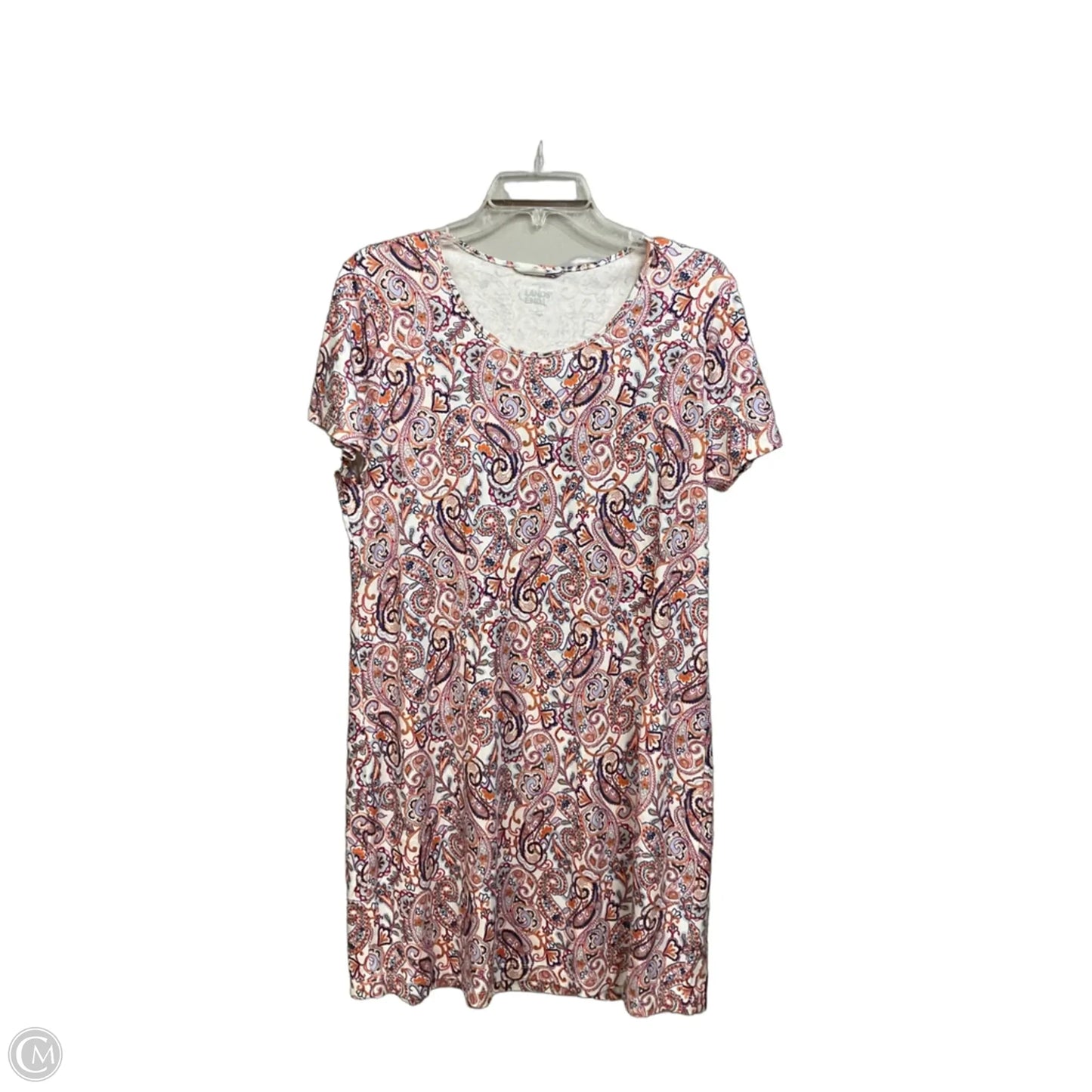 Dress Casual Short By Lands End In Paisley Print, Size: L