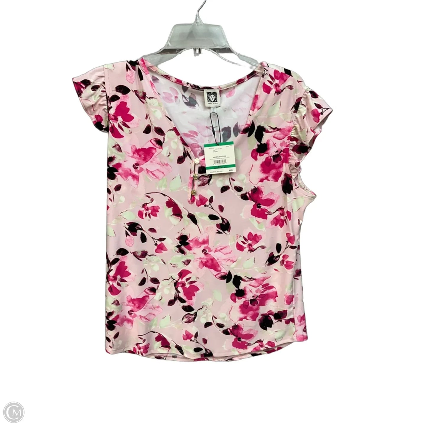 Top Sleeveless By Anne Klein In Floral Print, Size: L