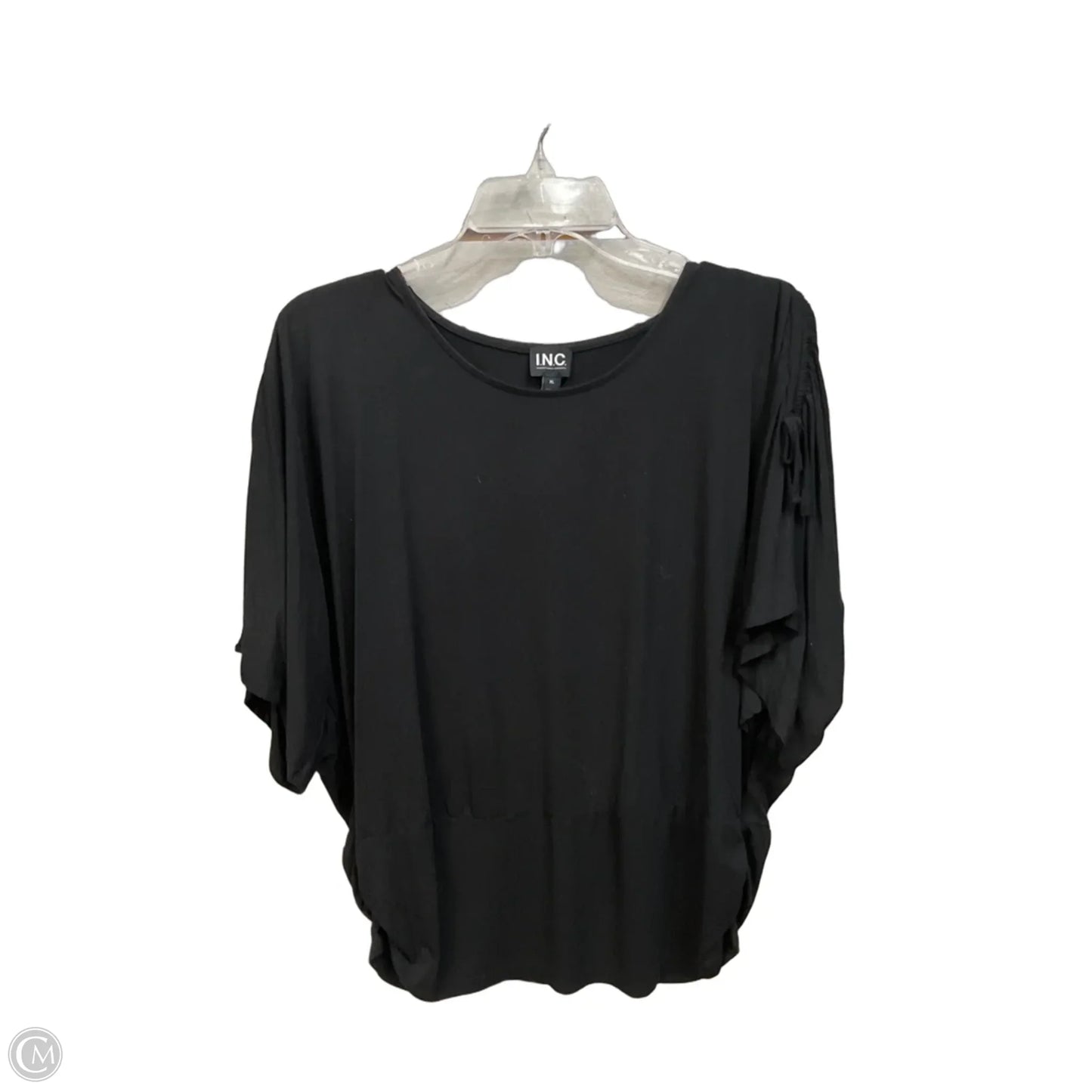 Top Short Sleeve By Inc In Black, Size: Xl