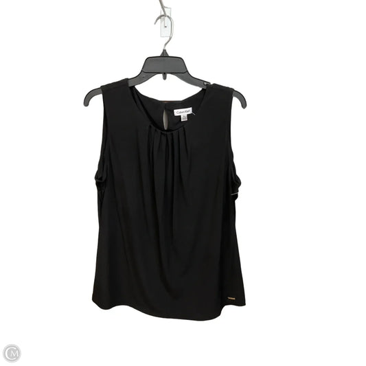 Top Sleeveless By Calvin Klein In Black, Size: Xl