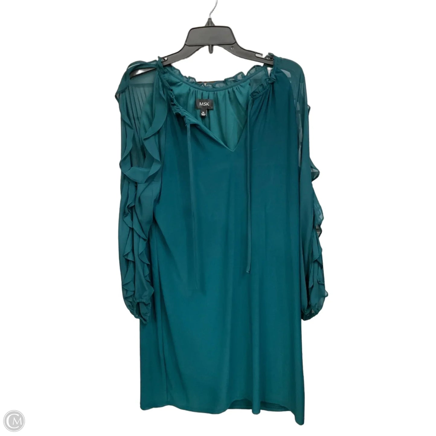 Dress Casual Short By Msk In Green, Size: Xl