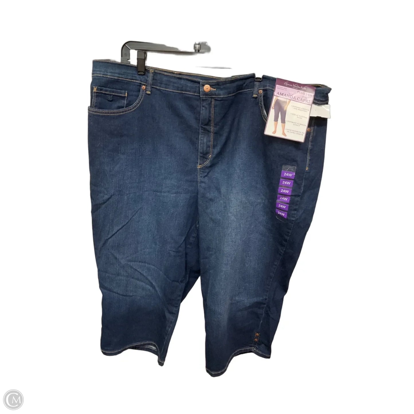 Capris By Gloria Vanderbilt In Blue Denim, Size: 24
