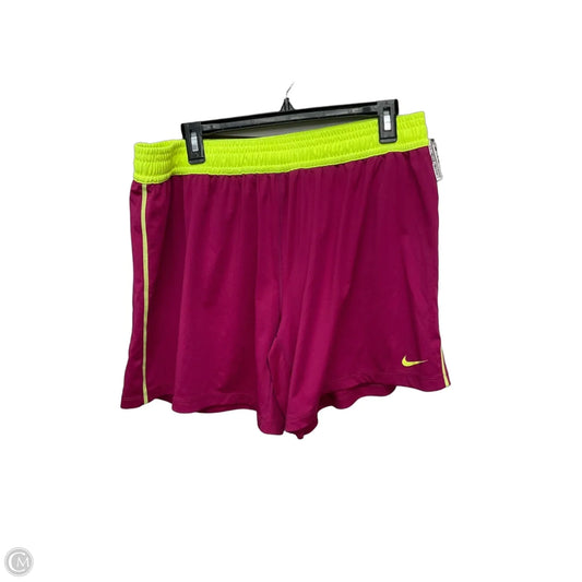 Athletic Shorts By Nike Apparel In Pink & Yellow, Size: Xl
