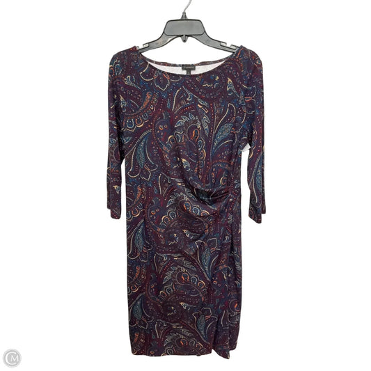 Dress Casual Midi By Talbots In Paisley Print, Size: L