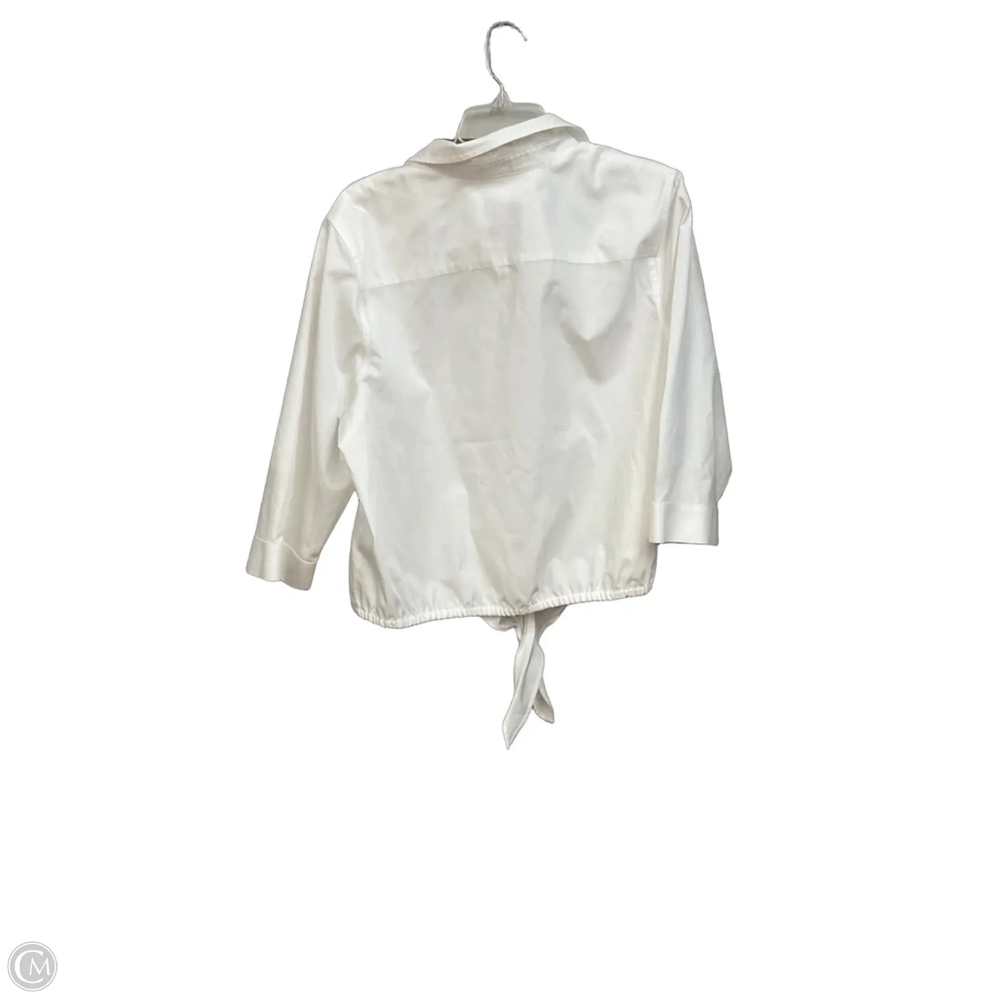 Blouse Long Sleeve By Chicos In White, Size: Xl