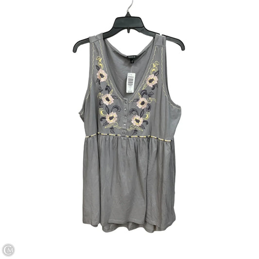 Top Sleeveless By Torrid In Grey, Size: 2x