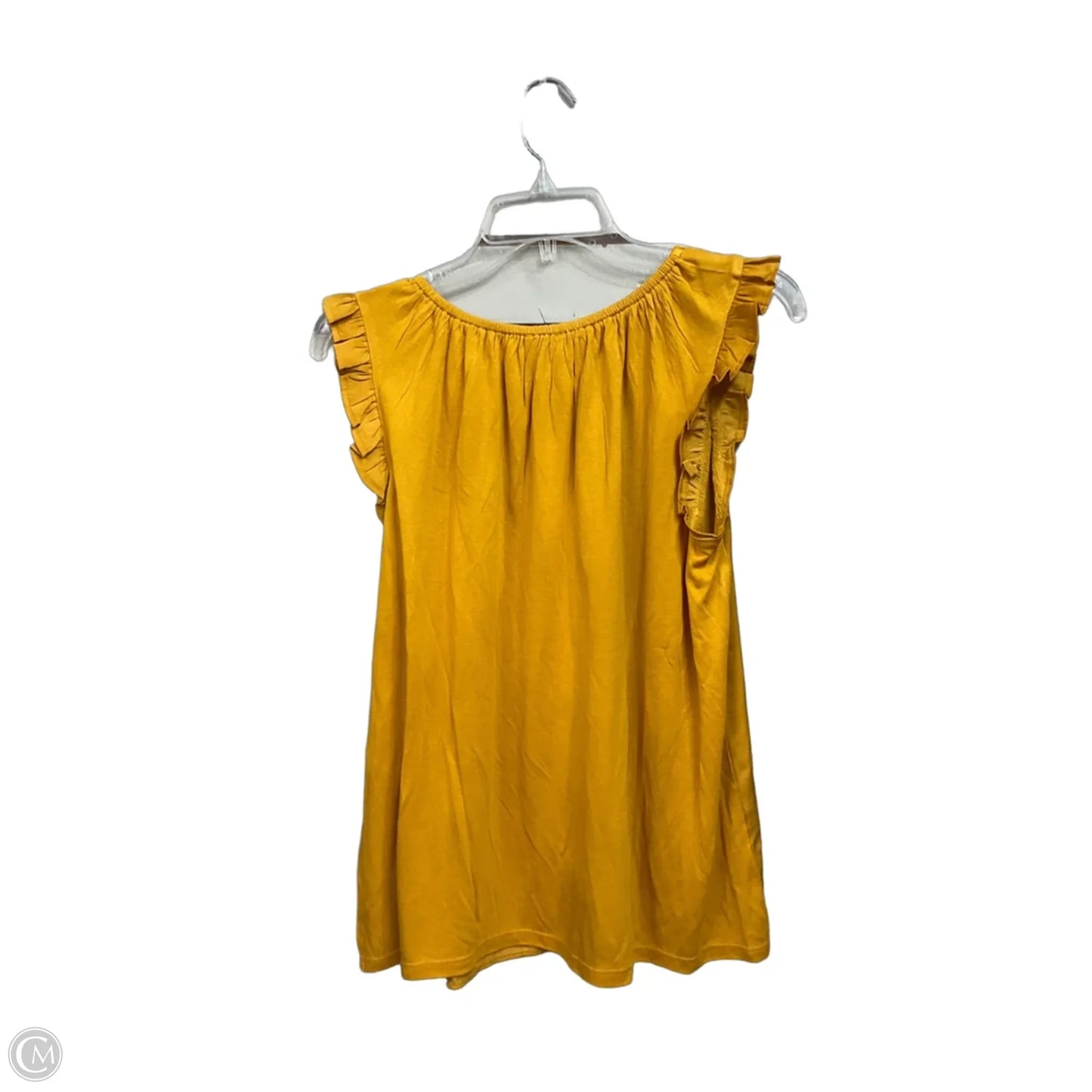 Top Sleeveless By Loft In Yellow, Size: S