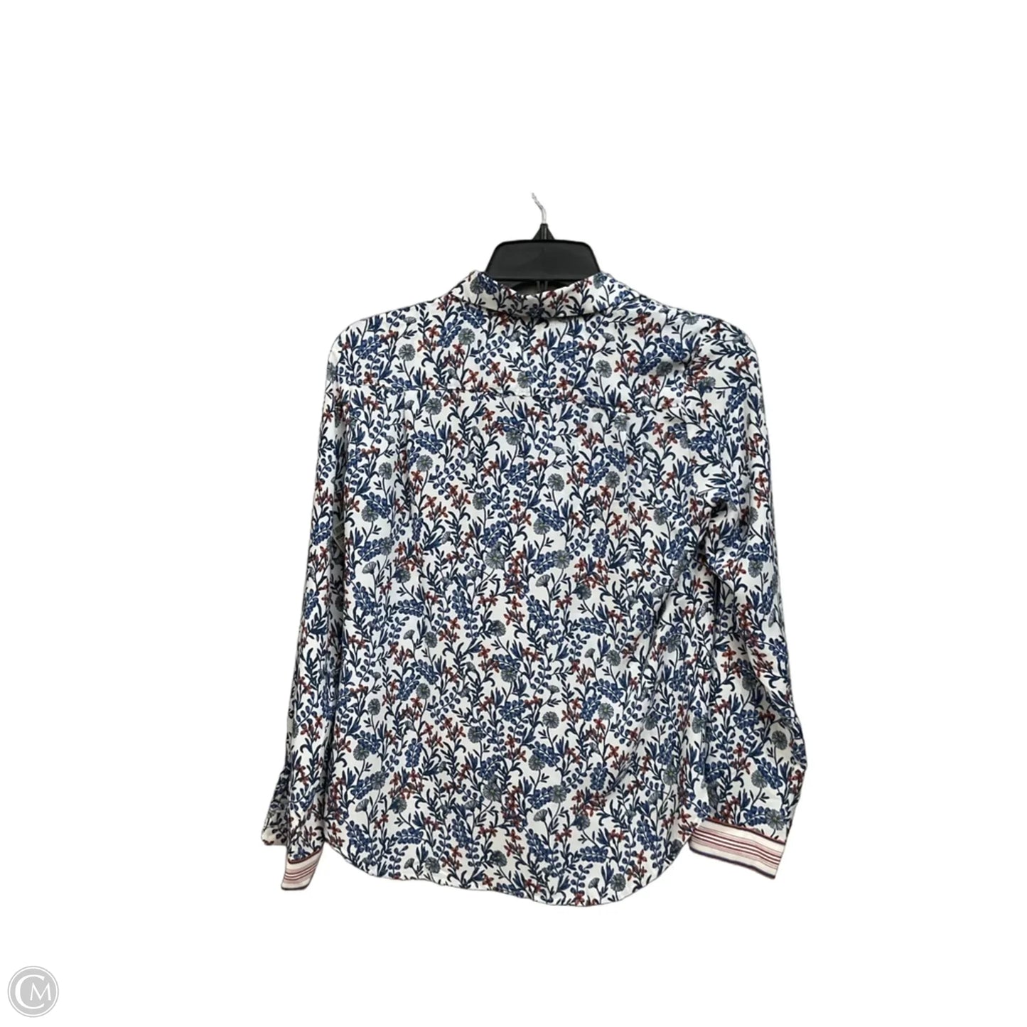 Blouse Long Sleeve By Loft In Floral Print, Size: Xsp