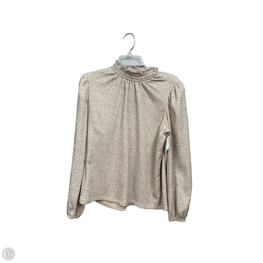 Top Long Sleeve By Loft In Polkadot Pattern, Size: S