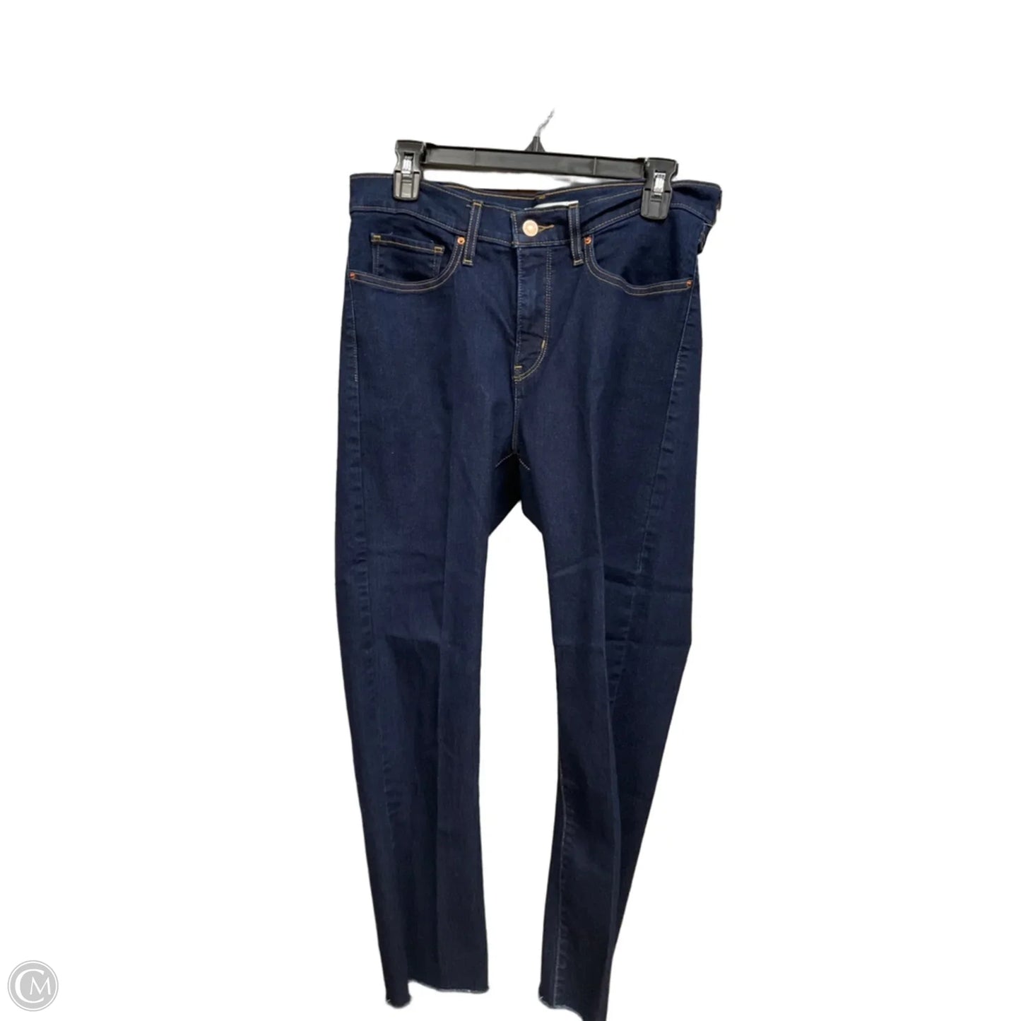 Jeans Straight By Levis In Blue Denim, Size: 12