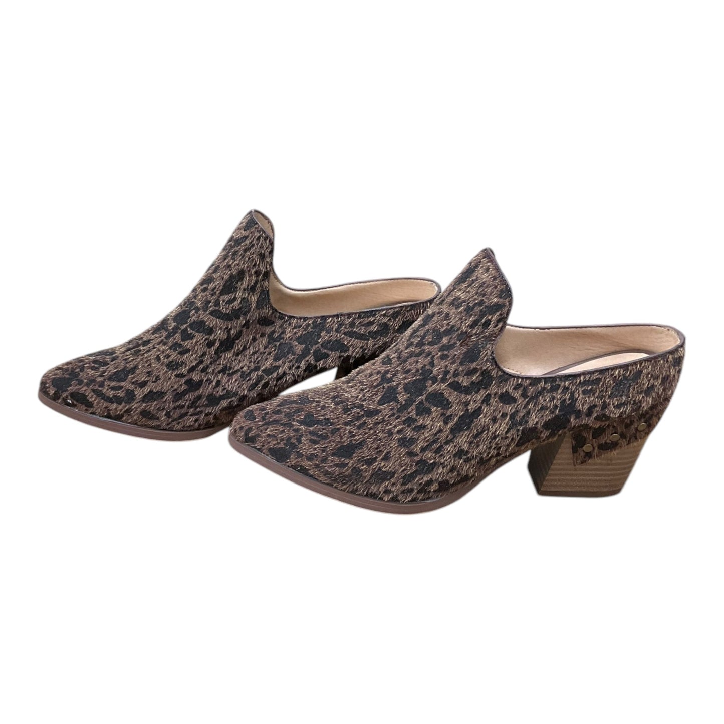 Shoes Heels Block By Clothes Mentor In Animal Print, Size: 10