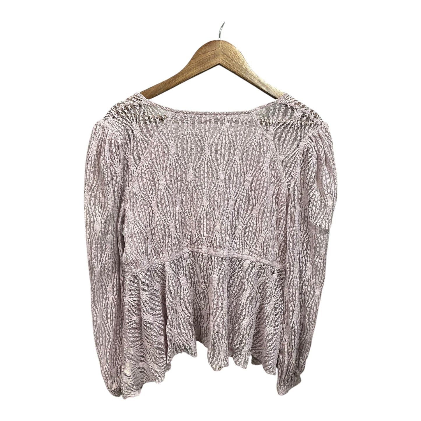 Top Long Sleeve By Free People In Purple, Size: L