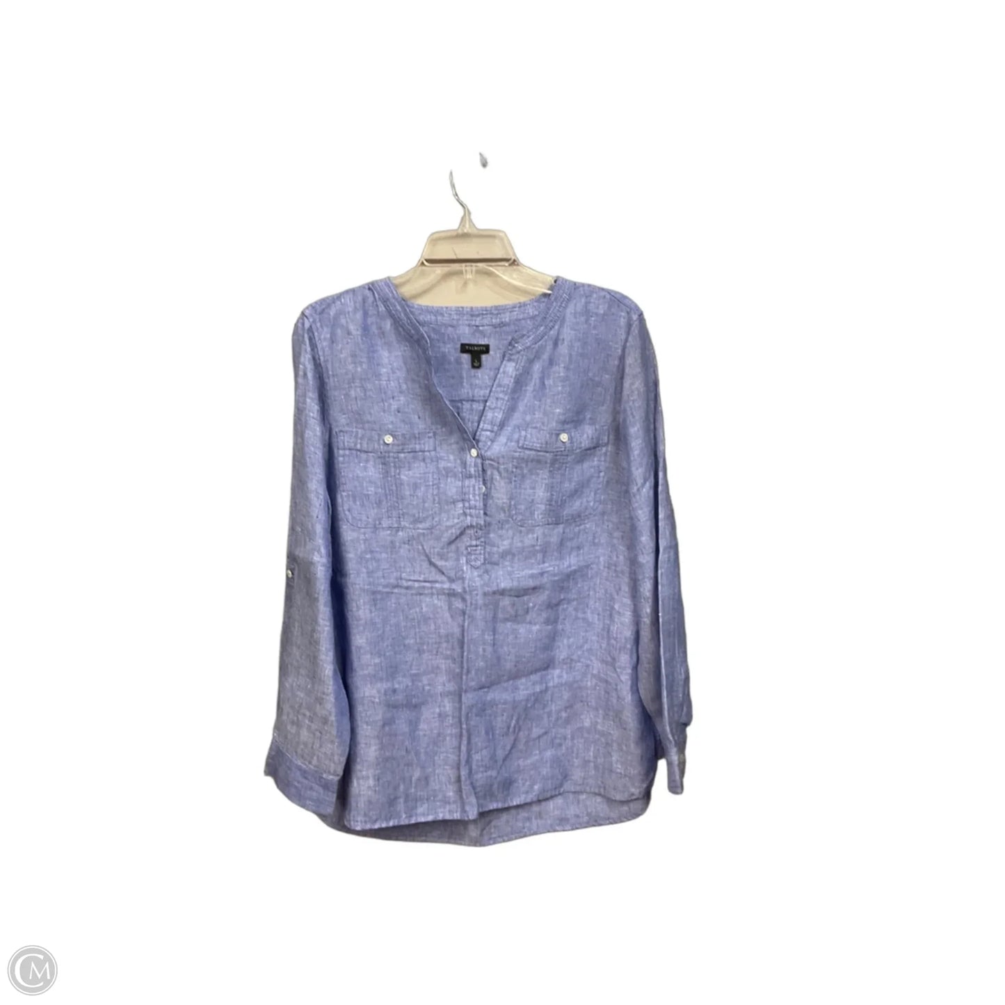 Top Long Sleeve By Talbots In Blue, Size: L
