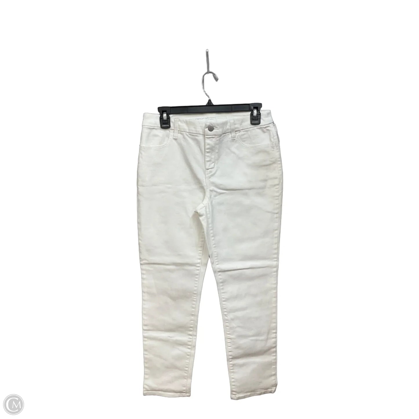 Jeans Skinny By Chicos In White Denim, Size: 4