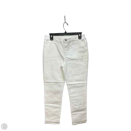 Jeans Skinny By Chicos In White Denim, Size: 4