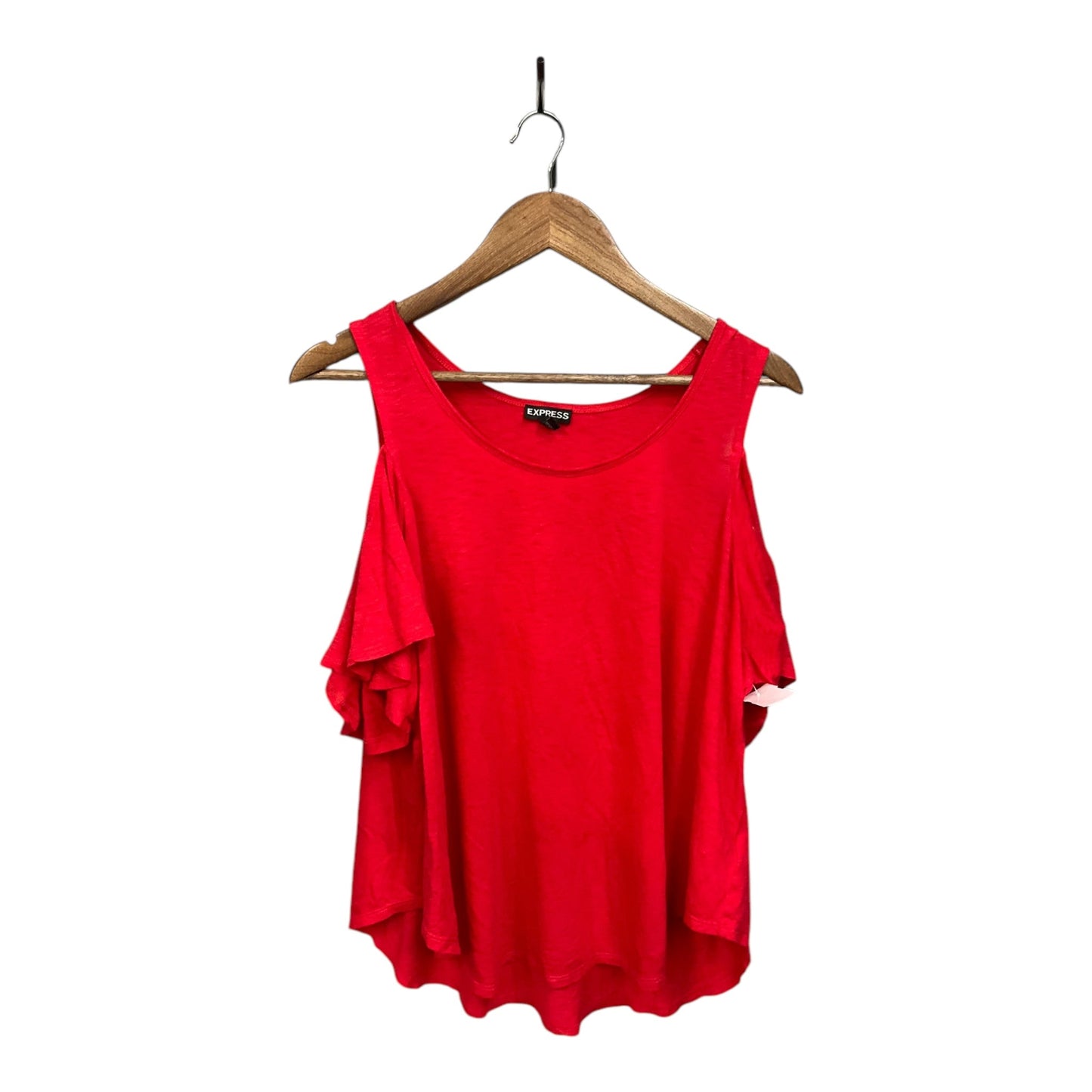 Top Short Sleeve By Express In Red, Size: M