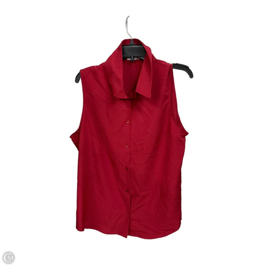Blouse Sleeveless By Zeagoo In Maroon, Size: Xl