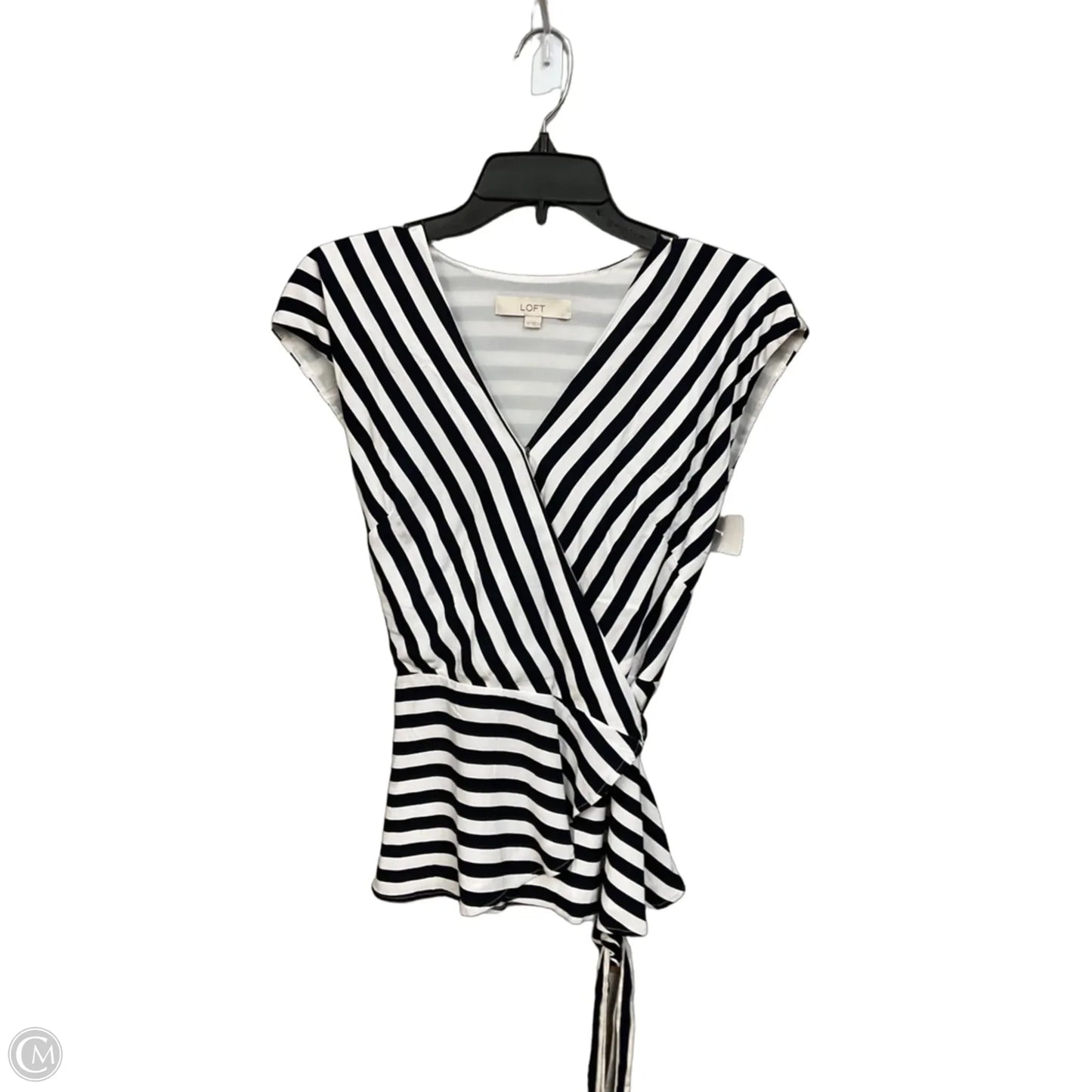 Top Sleeveless By Loft In Striped Pattern, Size: Xs
