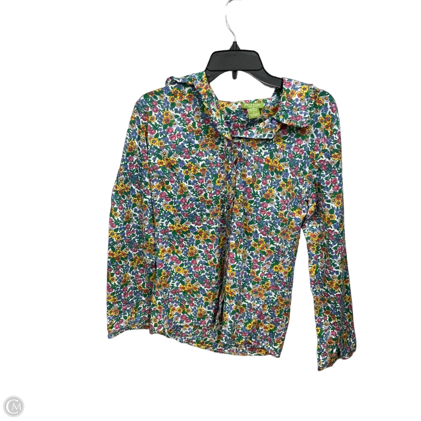 Blouse Long Sleeve By Clothes Mentor In Floral Print, Size: S