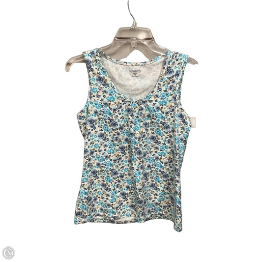 Top Sleeveless By Croft And Barrow In Floral Print, Size: M