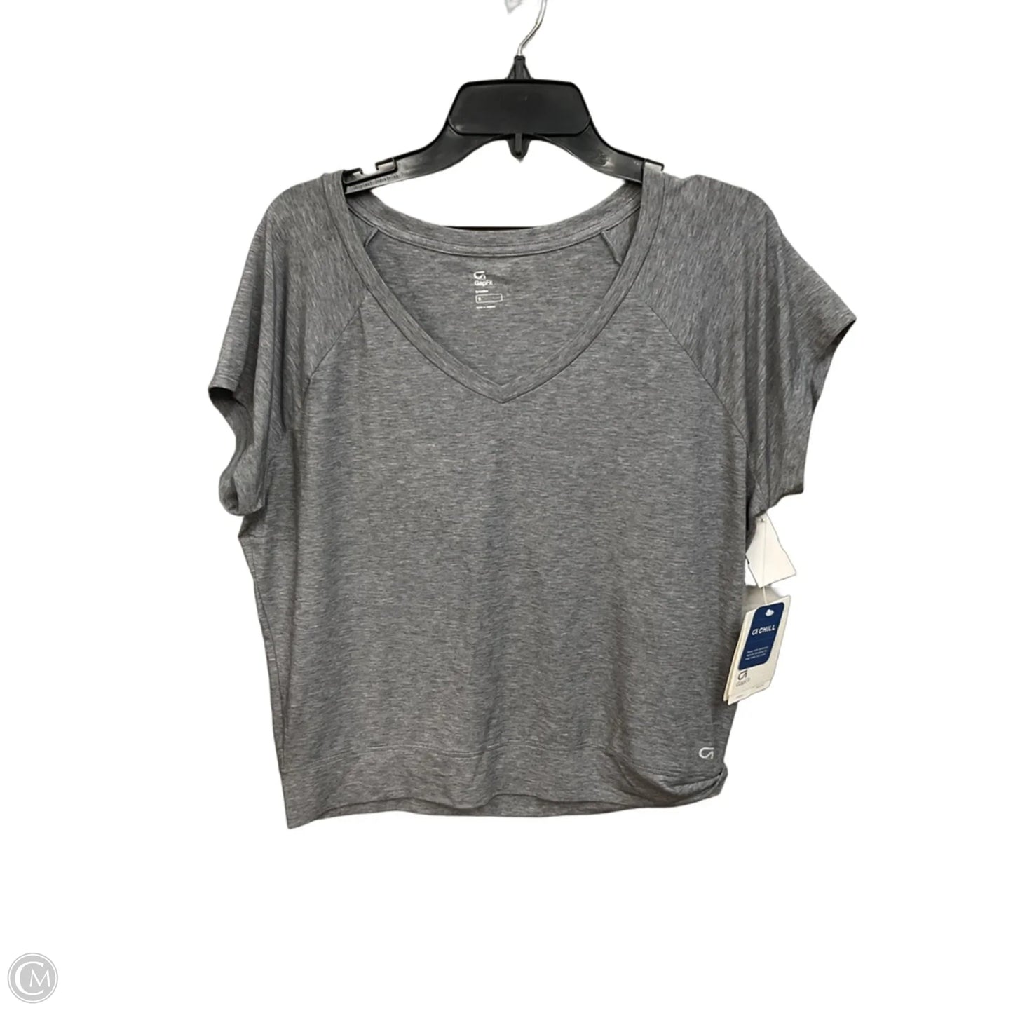 Athletic Top Short Sleeve By Gap In Grey, Size: S