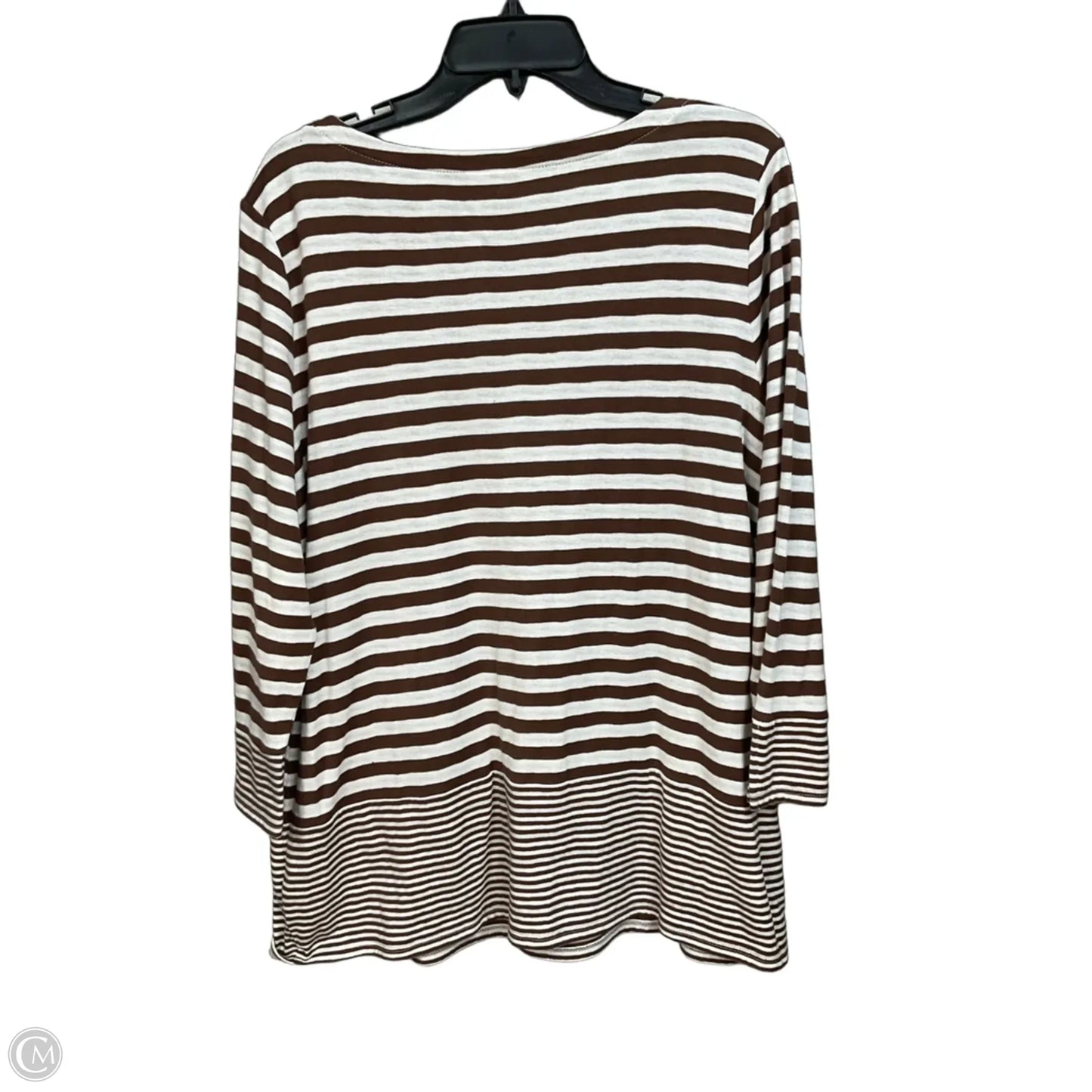 Top 3/4 Sleeve By J. Jill In Striped Pattern, Size: L