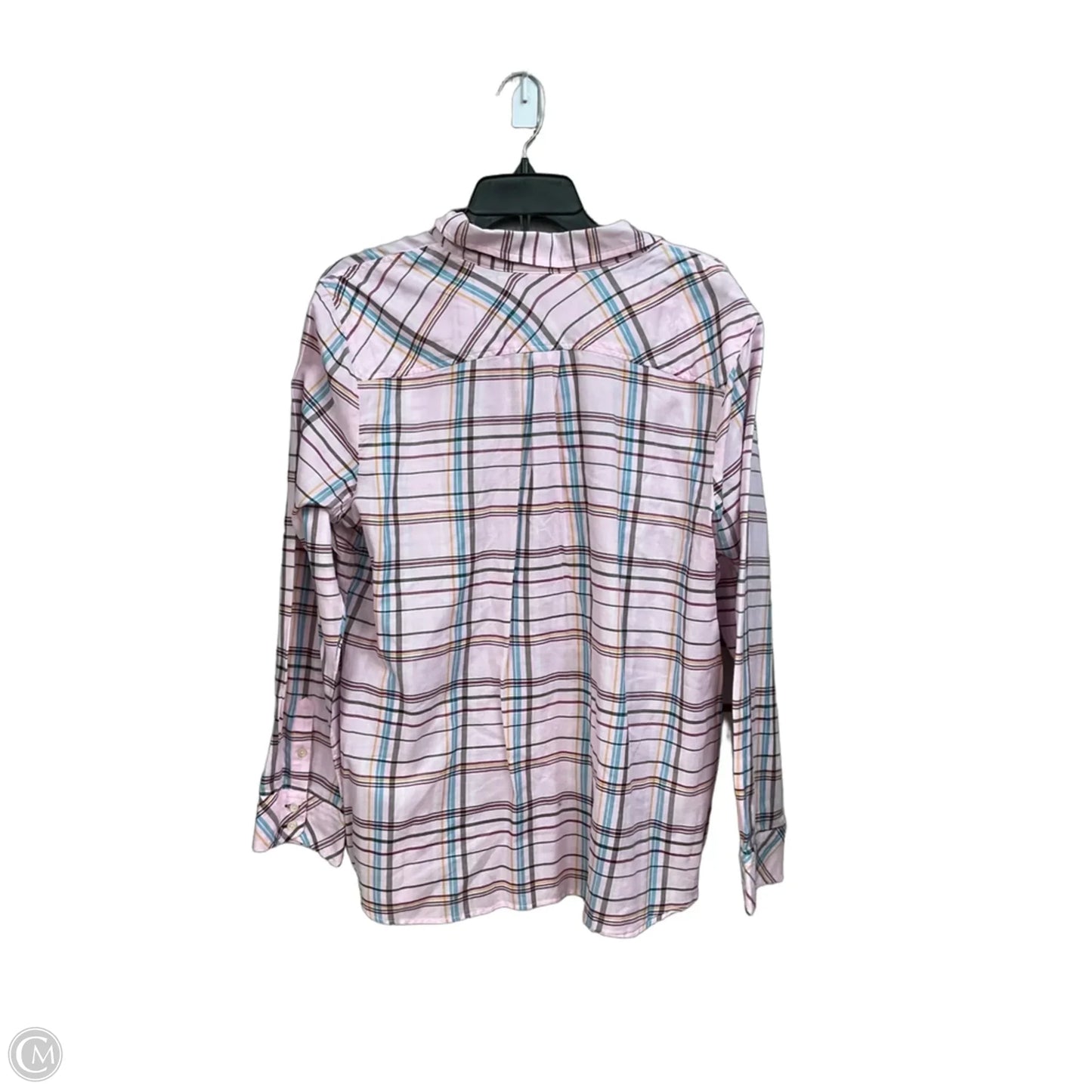Top Long Sleeve By Talbots In Plaid Pattern, Size: Xl