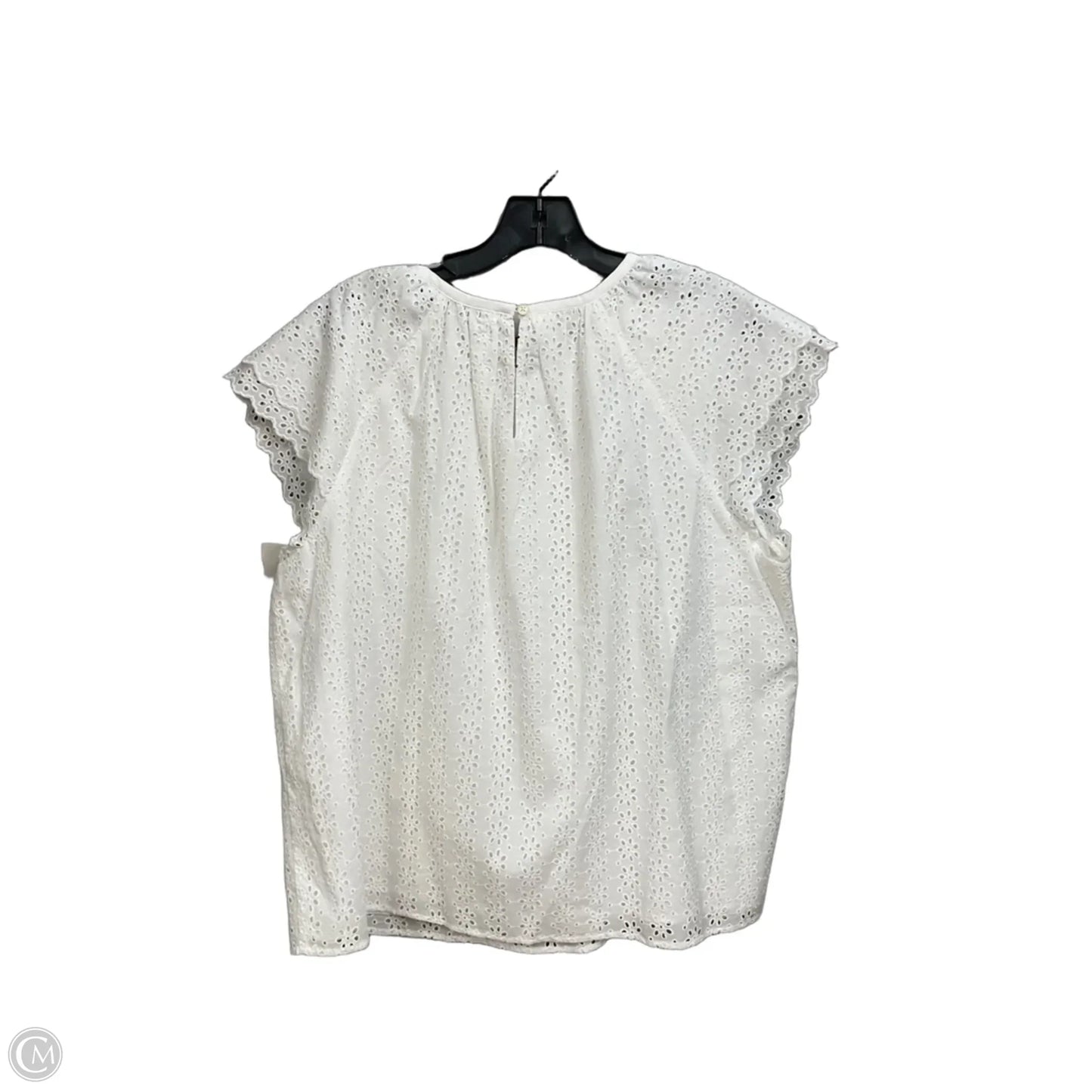 Top Short Sleeve By Loft In White, Size: Xl