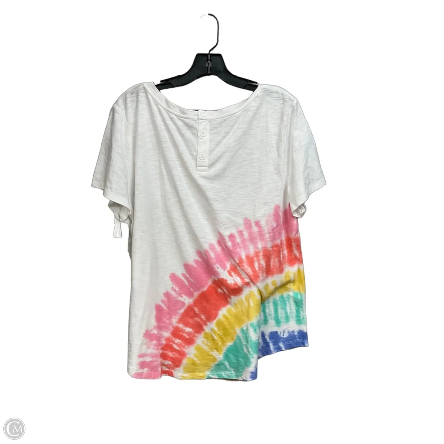 Top Short Sleeve By Talbots In Tie Dye Print, Size: Xl
