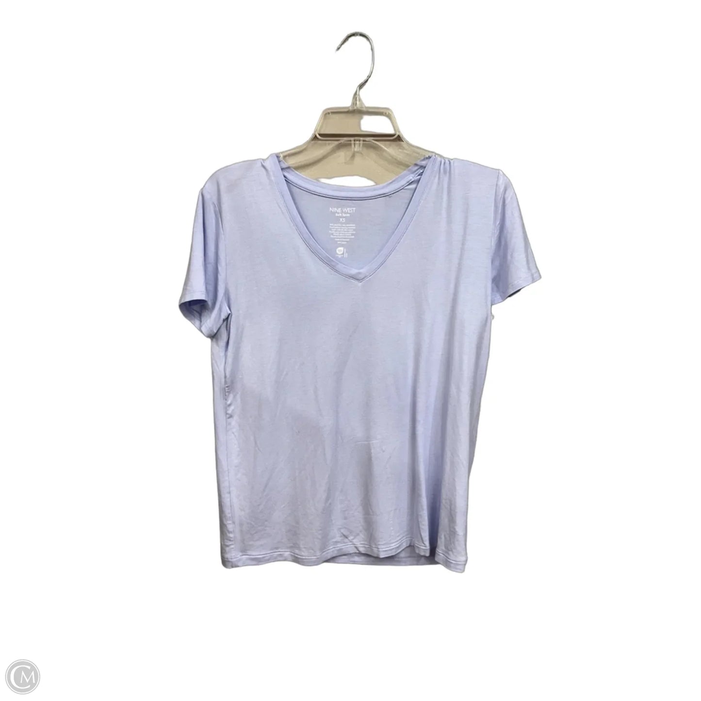 Top Short Sleeve Basic By Nine West In Blue, Size: Xs