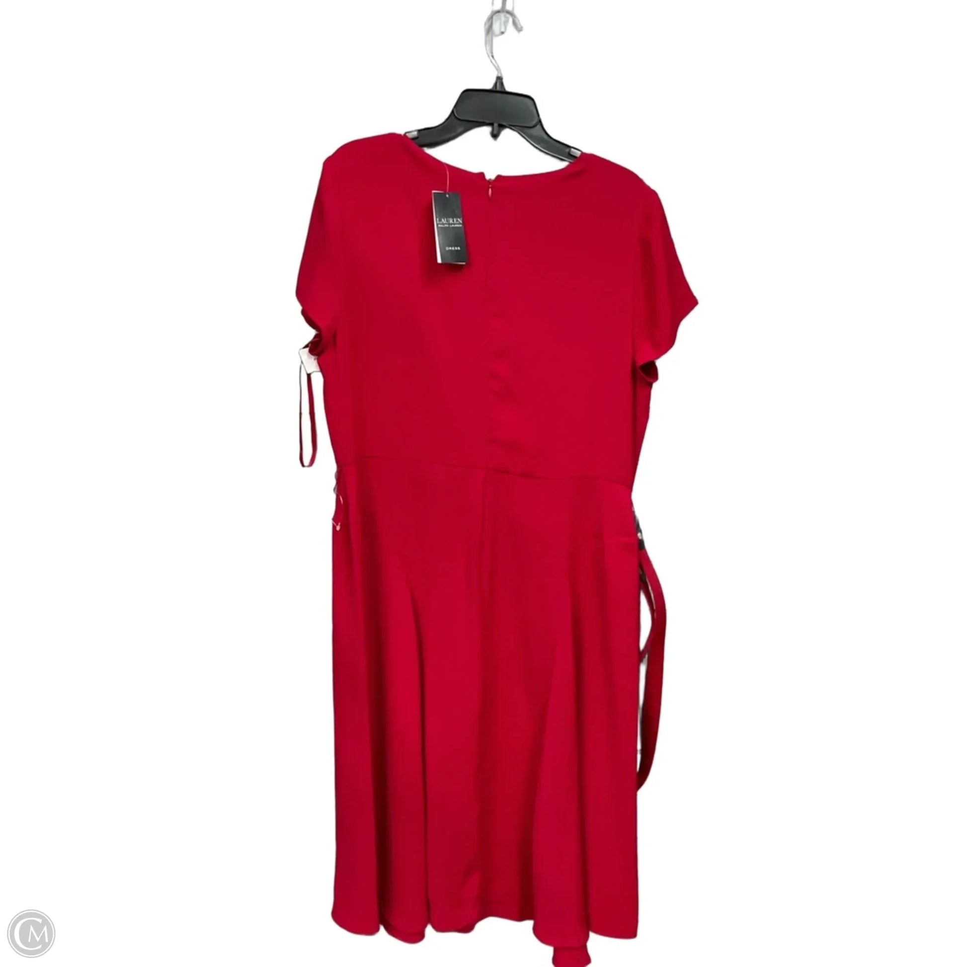 Dress Casual Midi By Lauren By Ralph Lauren In Red, Size: Xl