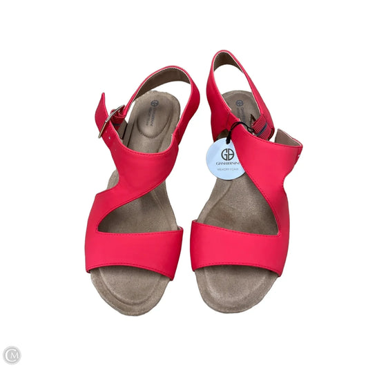 Sandals Heels Wedge By Giani Bernini In Red, Size: 8