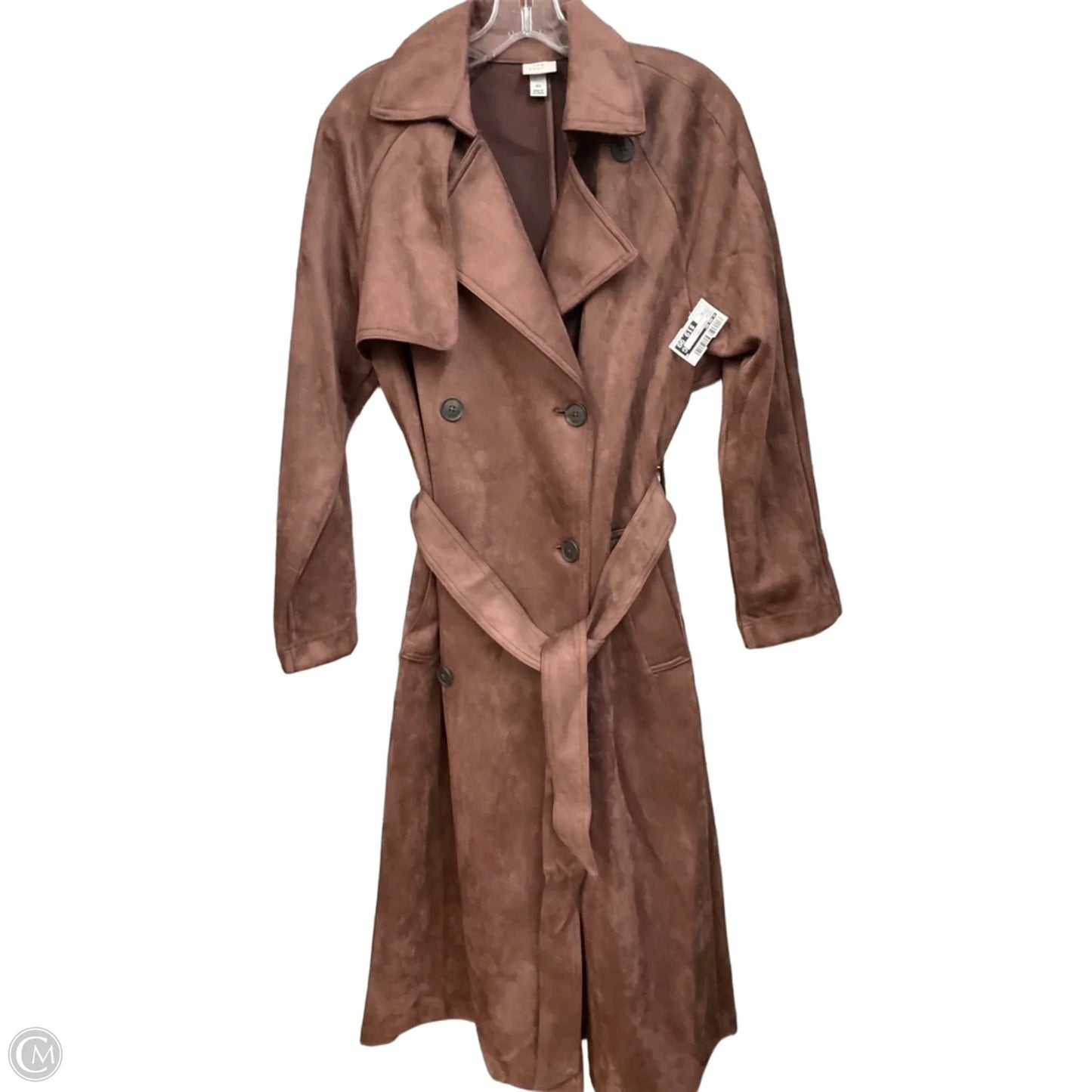 Coat Trench Coat By A New Day In Brown, Size: Xs