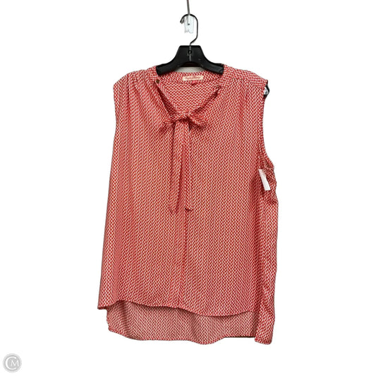 Top Sleeveless By Clothes Mentor In Red & White, Size: Xl