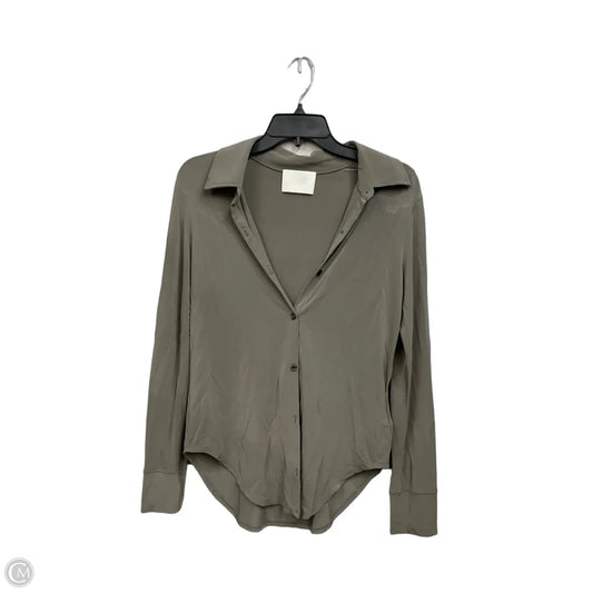 Blouse Long Sleeve By Citizens Of Humanity In Grey, Size: M
